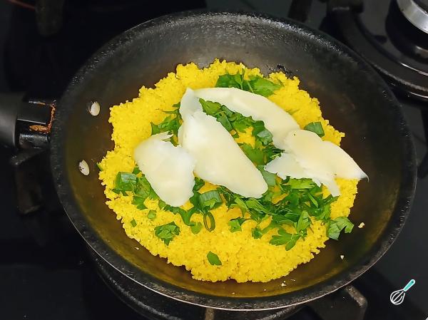 Receita de Cuscuz de frigideira - Passo 4