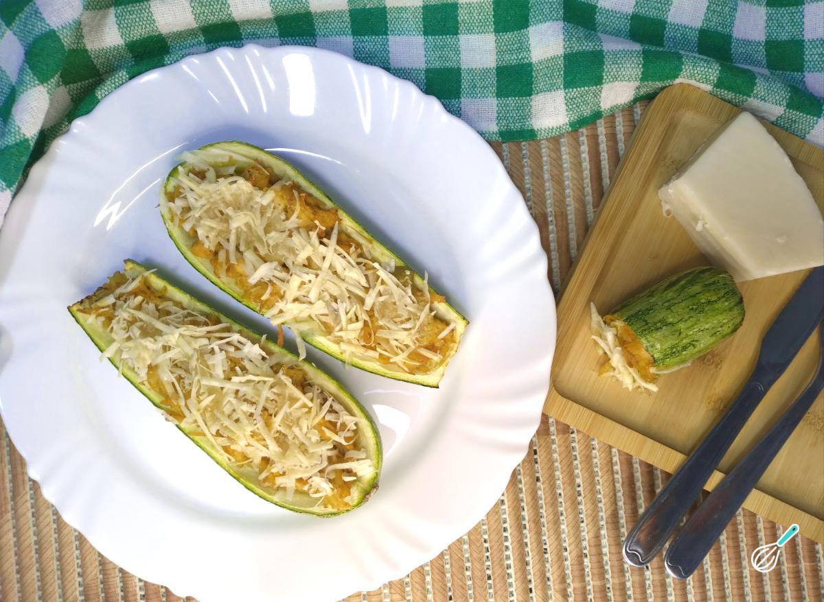 Receita de Abobrinha recheada na airfreyer