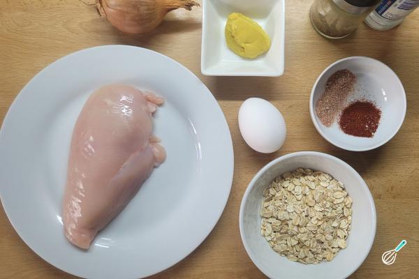 Receita de Hambúrguer de frango com aveia - Passo 1