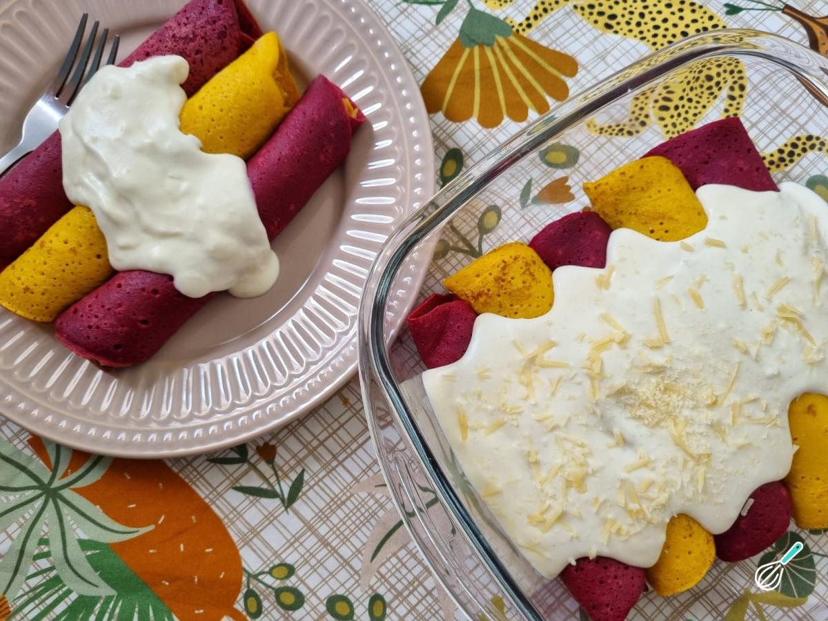 Receita de Panqueca colorida