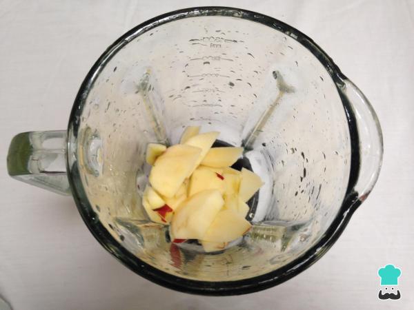Milkshake de Banana e maçã - Passo 2