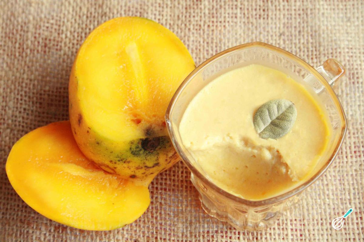 Receita de Mousse de manga fit com iogurte natural