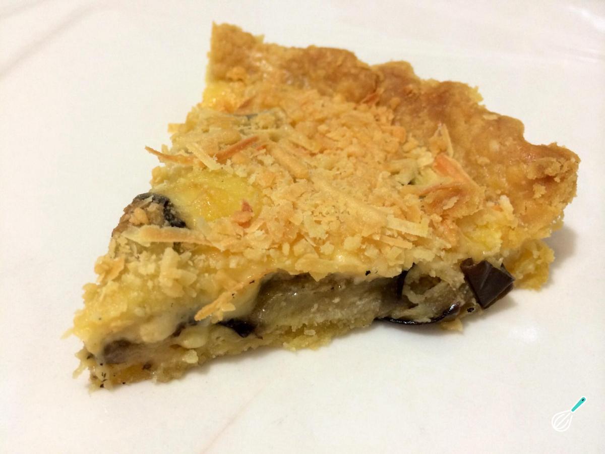 Receita de Quiche de berinjela e queijo