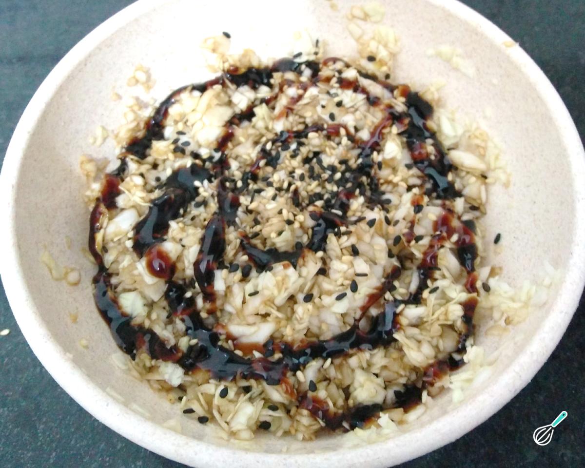 Receita de Salada de repolho cru agridoce