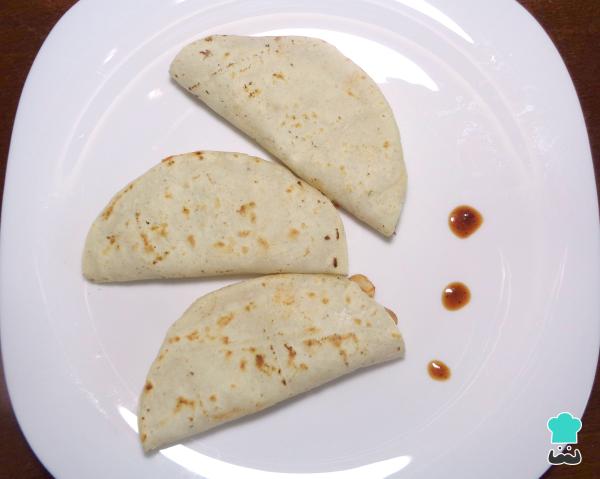 Receita de Quesadilla de queijo e cogumelos - Passo 7