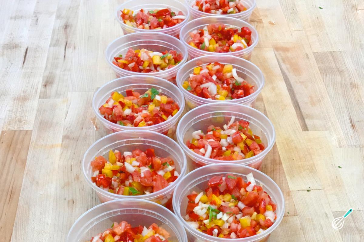 Receita de Vinagrete para 20 pessoas