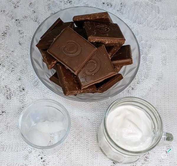 Receita de Ganache vegana - Passo 1