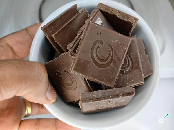 Receita de Ganache vegana - Passo 2