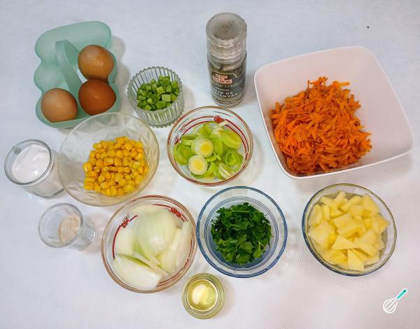 Receita de Torta de legumes sem farinha - Passo 1