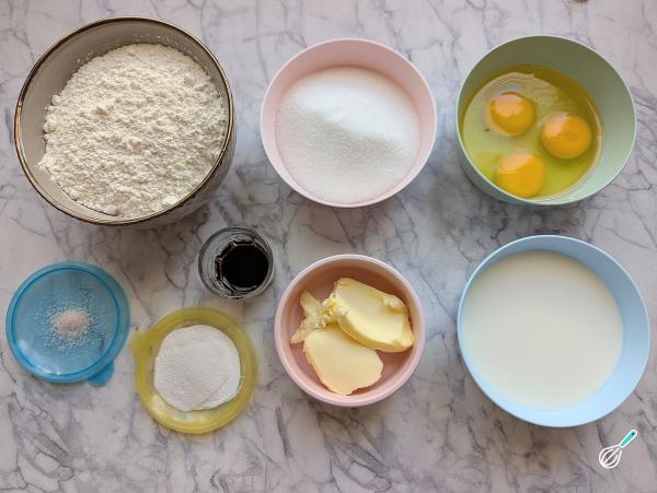 Receita de Bolo de baunilha fofinho - Passo 1