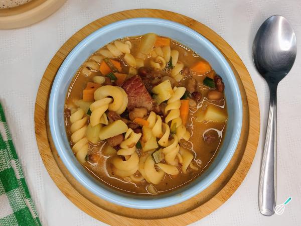Receita de Sopa de charque com feijão - Passo 8