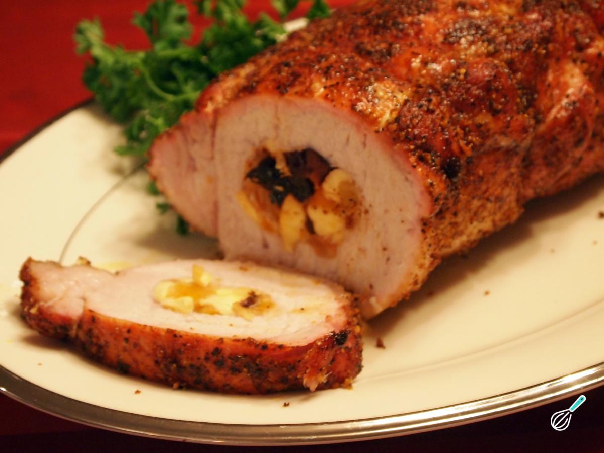 Receita de Lombo de porco recheado com frutas secas