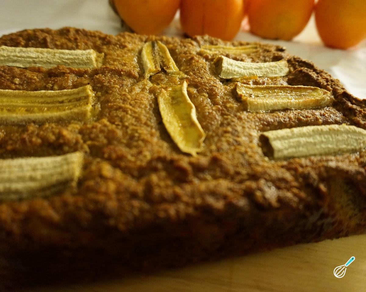 Receita de Bolo de casca de banana com aveia