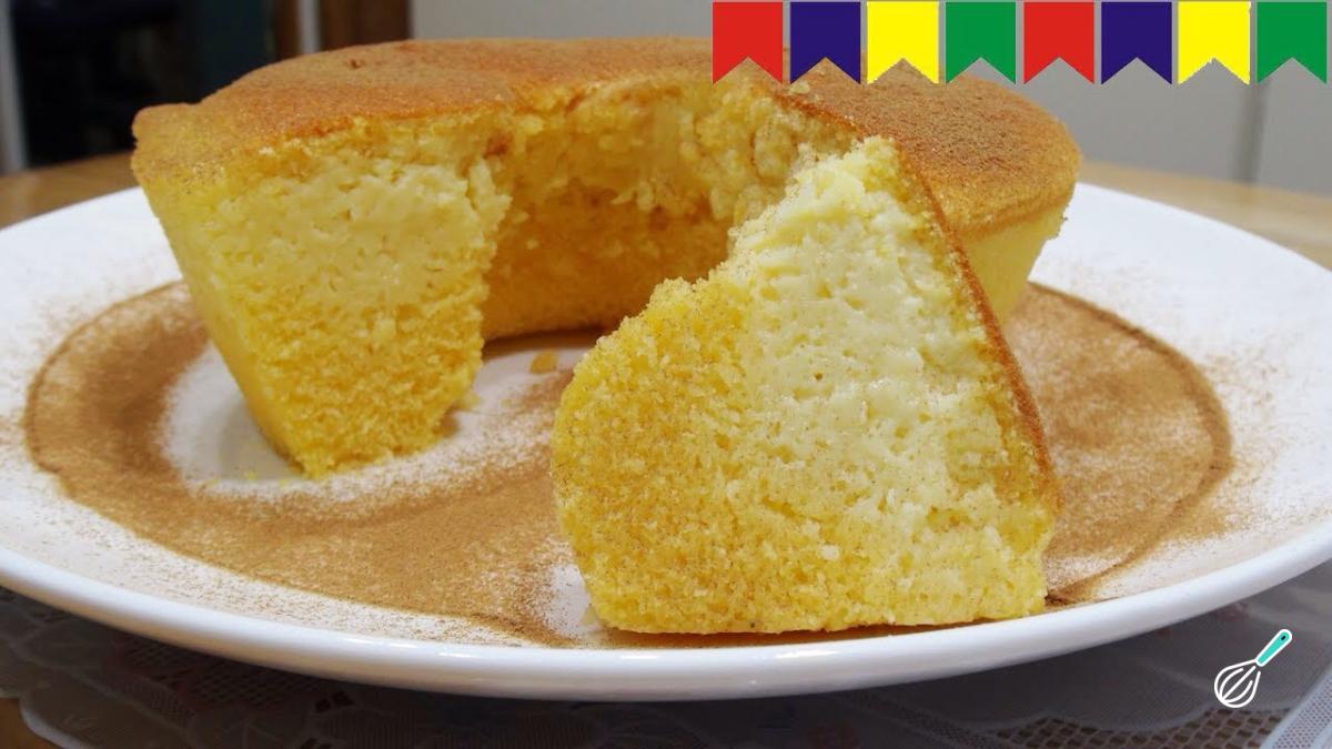 Receita de Bolo de milharina cremoso