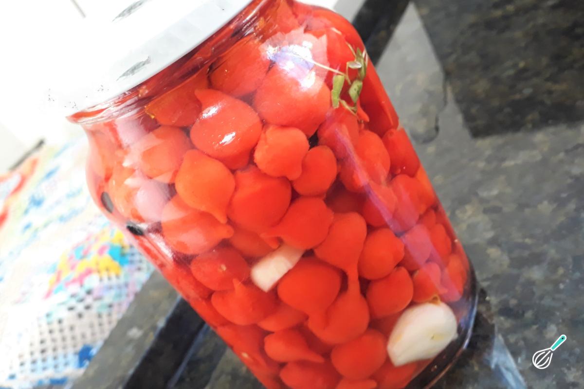 Conserva de pimenta biquinho simples e fácil
