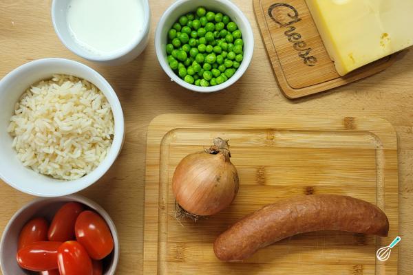 Receita de Arroz cremoso com linguiça - Passo 1