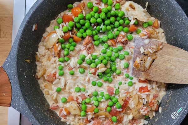 Receita de Arroz cremoso com linguiça - Passo 8