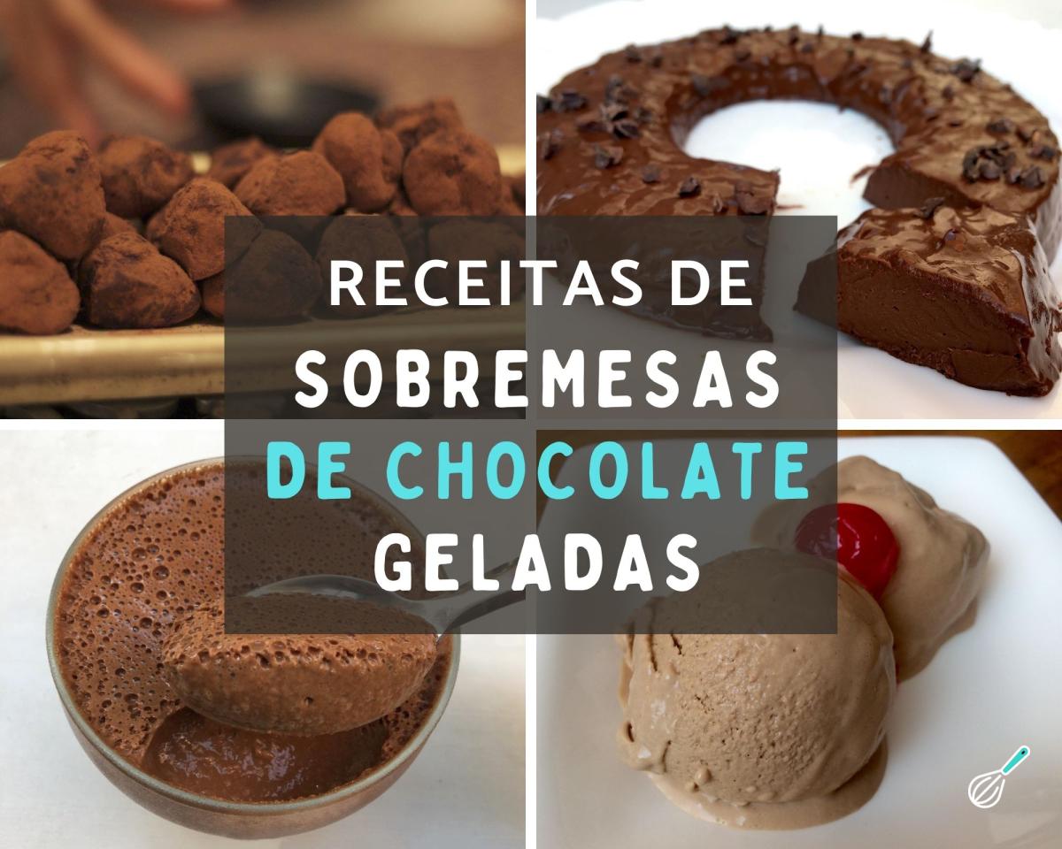 Receitas de sobremesa de chocolate gelada