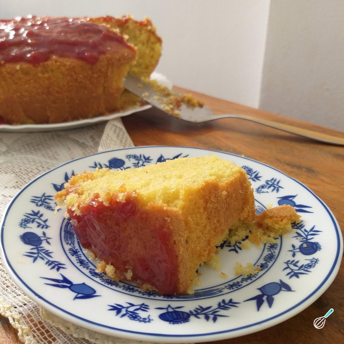 Receita de Bolo de fubá sem leite fofinho