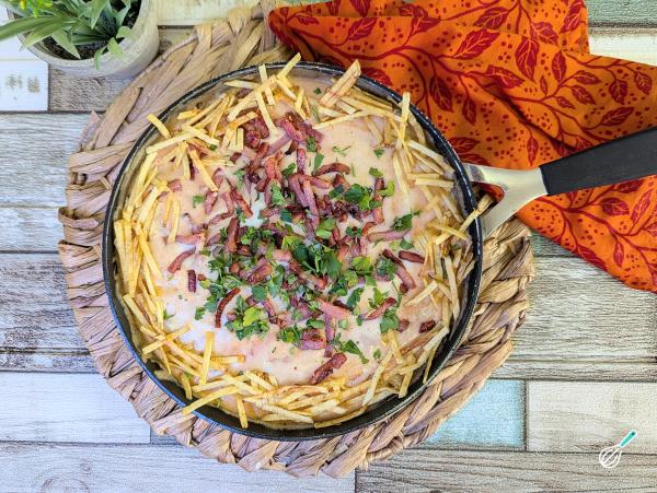 Receita de Carne com creme de batata e requeijão - Passo 12
