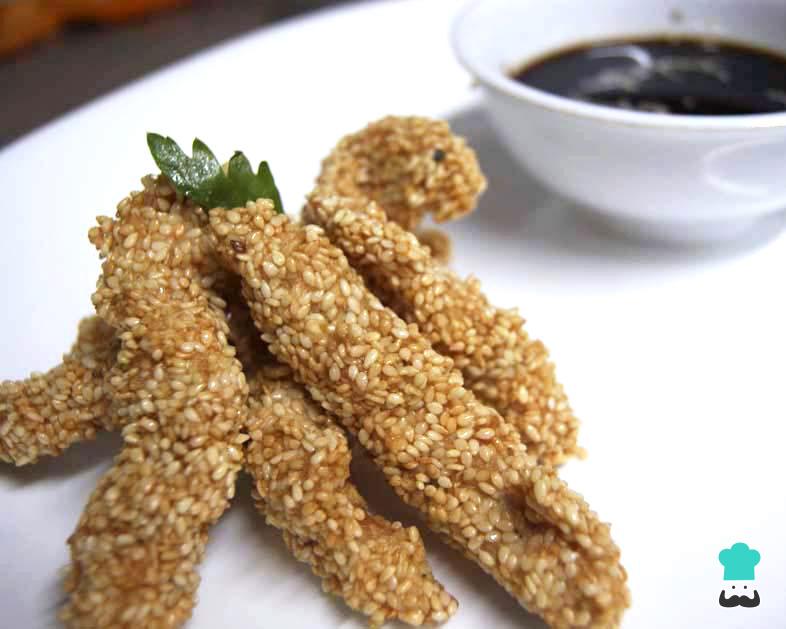 Frango com crosta de gergelim PASSO A PASSO EM FOTOS