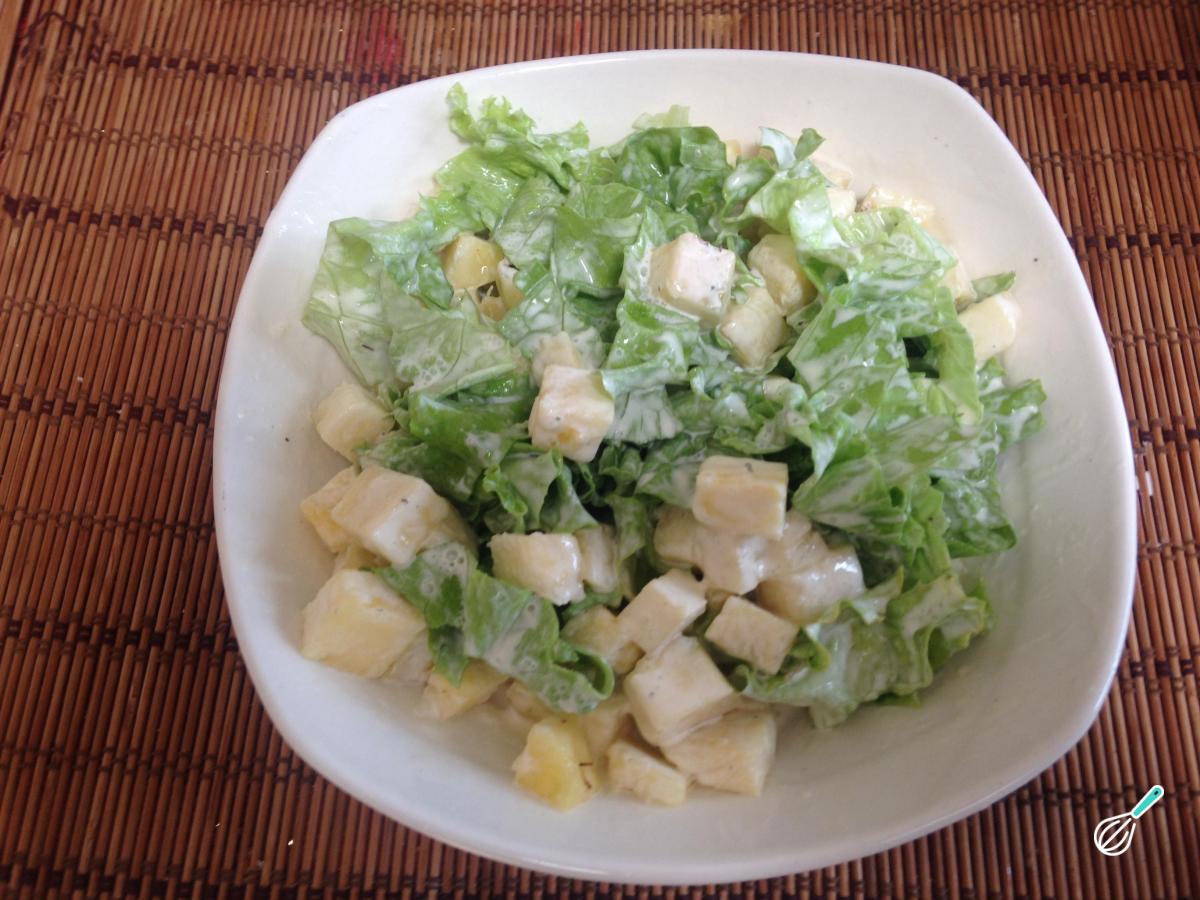 Receita de Salada de abacaxi e alface