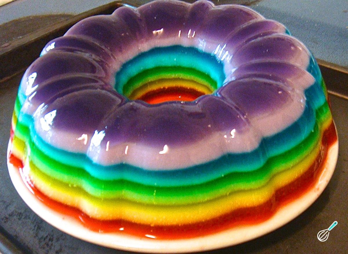 Receita de Gelatina arco-íris para o Carnaval