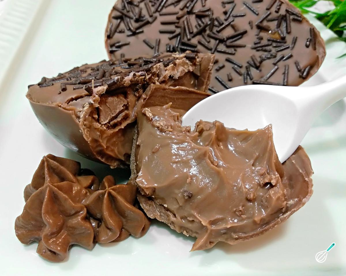 Receita de Trufa de chocolate para ovo de colher
