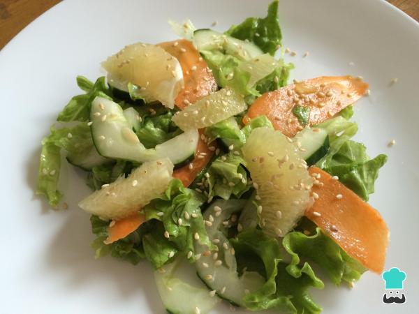 Receita de Salada de alface e toranja