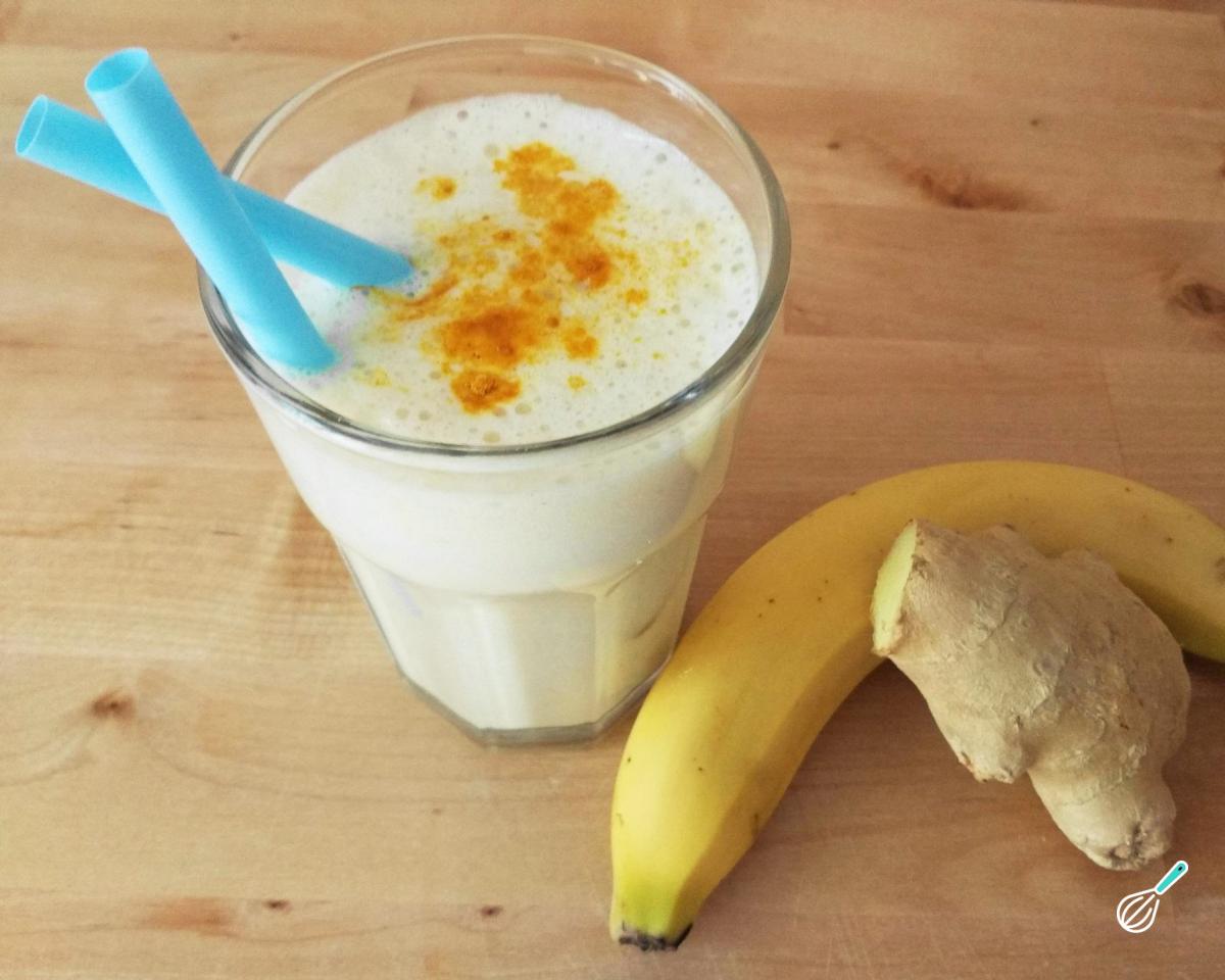 Batido de banana e gengibre