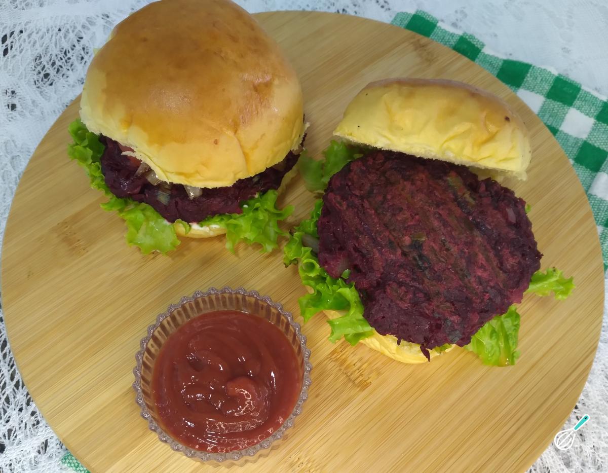 Receita de Hambúrguer de beterraba