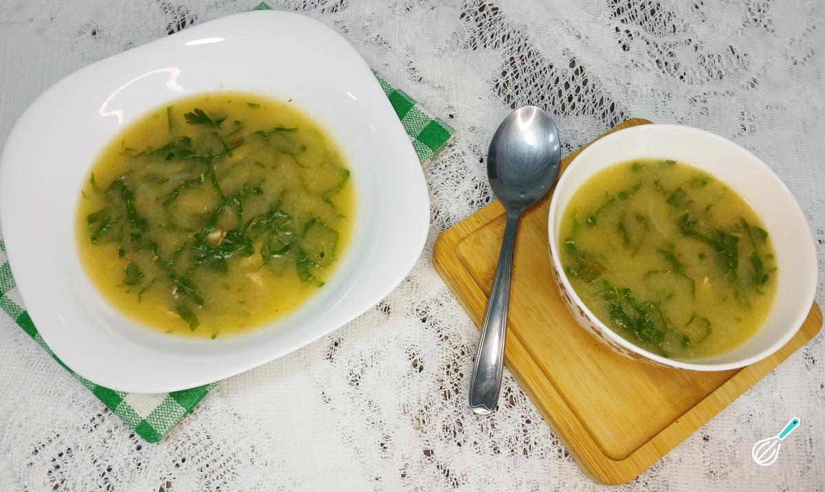 Receita de Sopa de fubá com couve