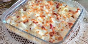 Receita de Couve-flor ao molho branco e bacon