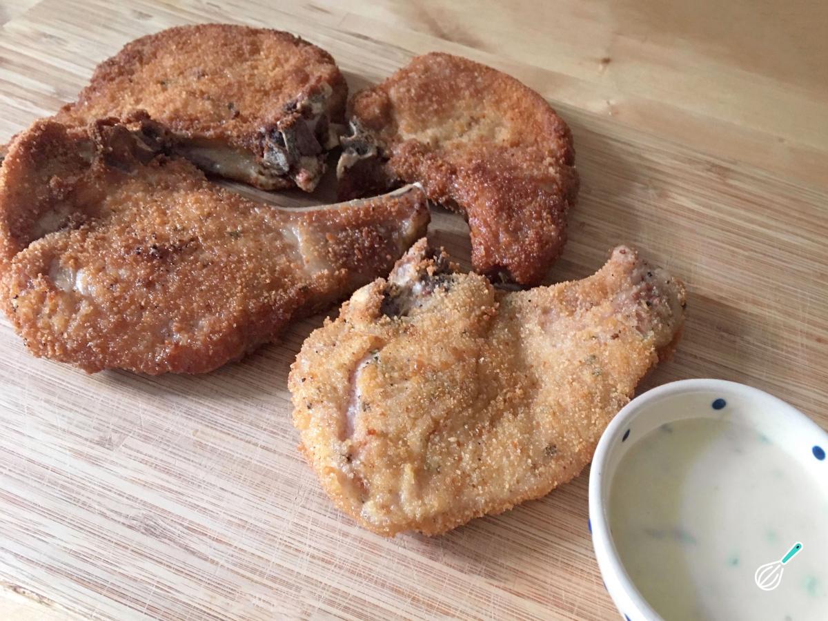 Receita de Bisteca de porco à milanesa