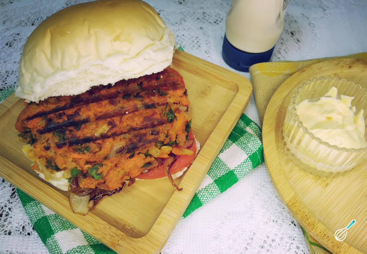 Receita de Hambúrguer de cenoura