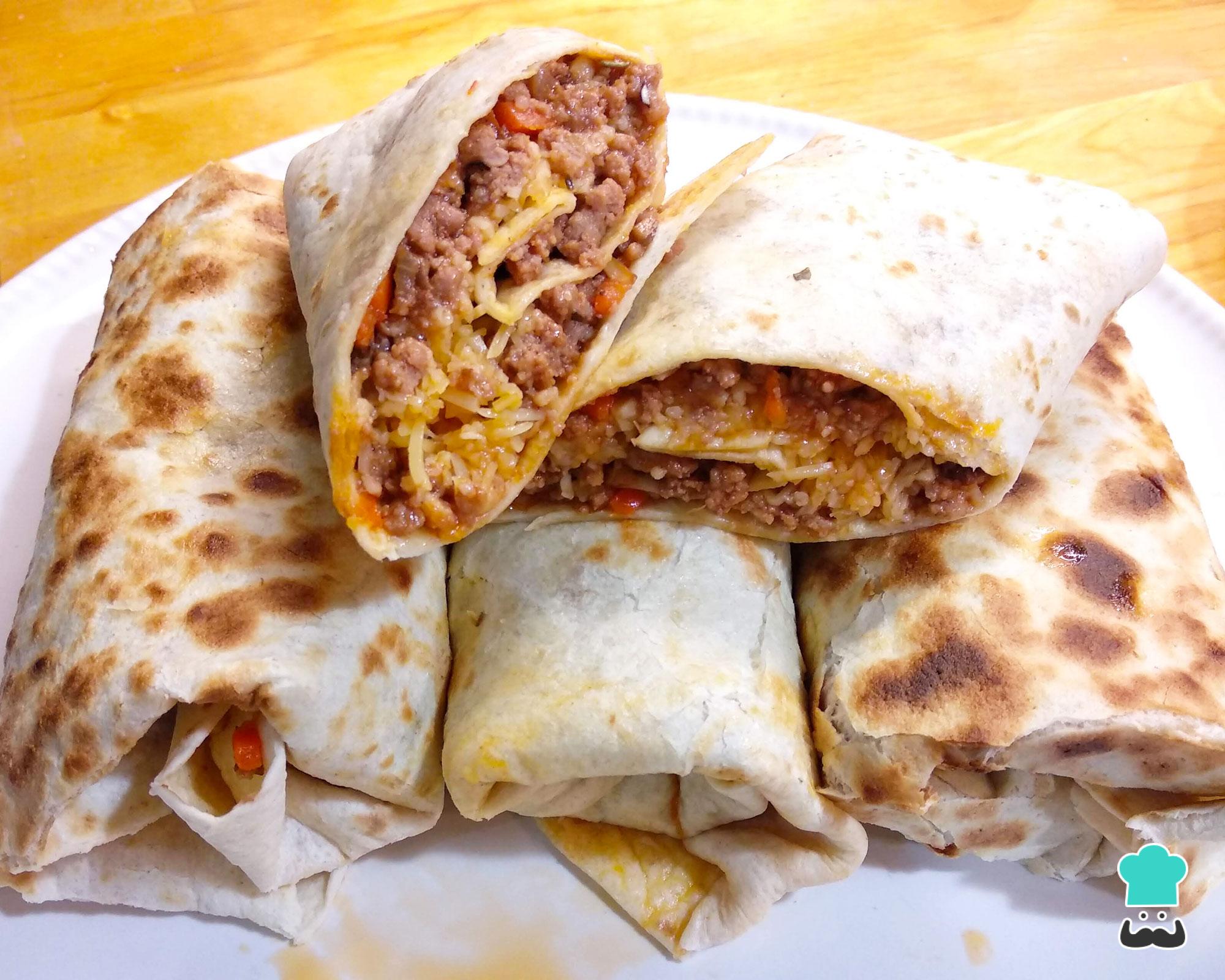 Burrito De Carne E Queijo - PASSO A PASSO EM FOTOS