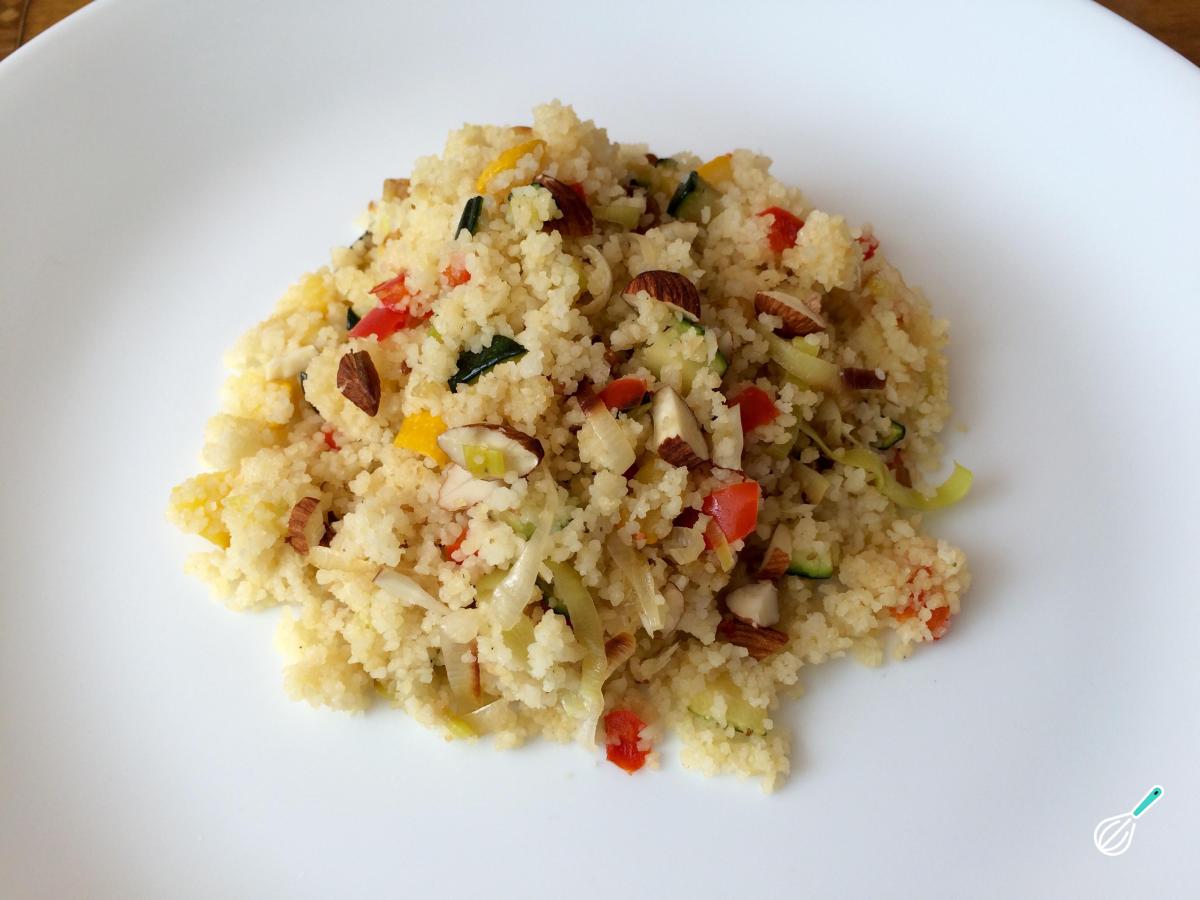 Receita de Cuscuz marroquino com legumes e amêndoas