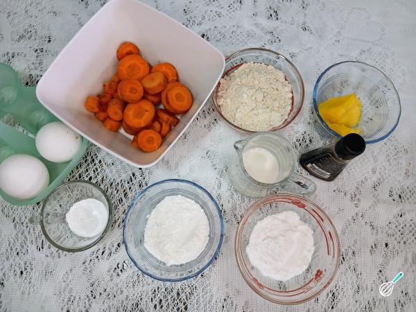 Receita de Bolo de cenoura saudável - Passo 1
